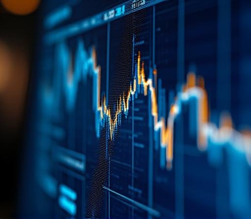 Abstract financial data visualization and heatmaps